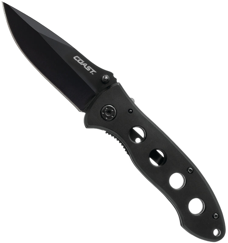 COAST Coast C19CP Folding Knife, 3-1/2 in L Blade, 7Cr17 Stainless Steel Blade, Checkered Handle