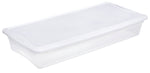 STERILITE Sterilite 19608006 Storage Box, Plastic, Clear/White, 34-7/8 in L, 16-5/8 in W, 6-1/8 in H HOUSEWARES STERILITE