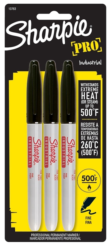 SHARPIE Sharpie 13763PP Industrial Permanent Marker, Fine Lead/Tip, Black Lead/Tip
