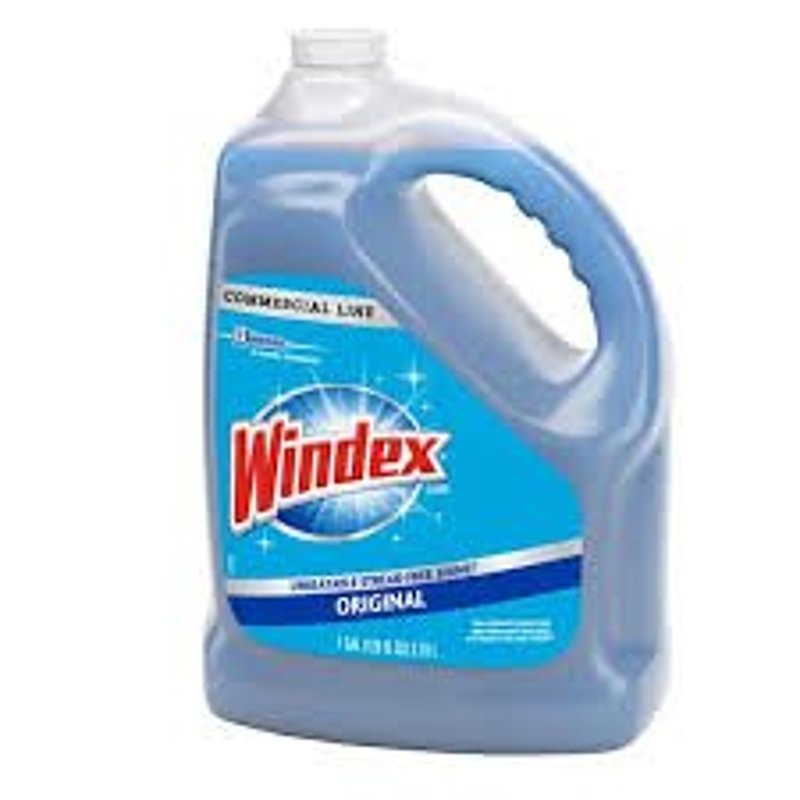 WINDEX Windex 12207 Glass Cleaner Refill, 128 oz Bottle, Liquid, Pleasant, Blue CLEANING & JANITORIAL SUPPLIES WINDEX