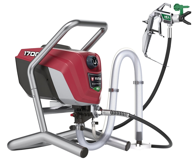 TITAN Titan 0580009 Airless Paint Sprayer, 0.6 hp, 50 ft L Hose, 0.017 in Tip, 0.33 gpm, 1500 psi