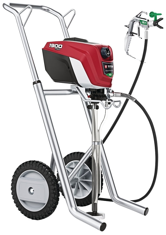 TITAN Titan 0580008 Airless Paint Sprayer, 0.7 hp, 50 ft L Hose, 0.019 in Tip, 0.4 gpm, 1600 psi PAINT TITAN
