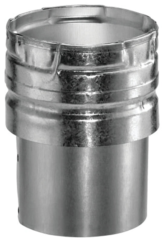 AMERICAN METAL AmeriVent 4EDC Draft Hood Connector, 6.6 in OAL, Aluminum/Galvanized Steel