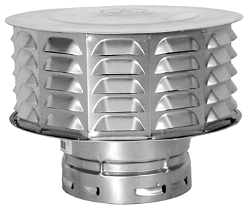 AMERICAN METAL AmeriVent 8RCW Vent Cap, 8 in Connection, Snap-Lock