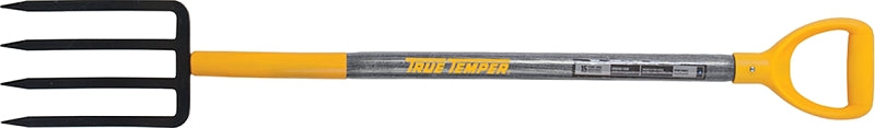TRUE TEMPER True Temper 2812200 Spading Fork, 7-1/8 in W Tine, 8 in L Tines, Diamond Shaped Tine, 4-Tine, Steel Tine