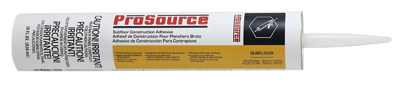 DAP Prosource 27523 Subfloor Adhesive, 28 oz, Applicable Materials: Lumber