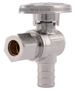 SHARKBITE SharkBite 23058LF Angle Stop Valve, 1/2 x 3/8 in Connection, Compression, 80 to 160 psi Pressure, Brass Body PLUMBING, HEATING & VENTILATION SHARKBITE