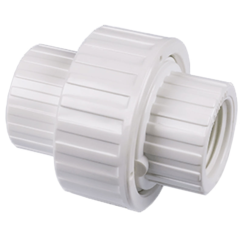 IPEX IPEX 435911 Pipe Union with Buna O-Ring Seal, 2 in, FPT, PVC, White, SCH 40 Schedule, 150 psi Pressure