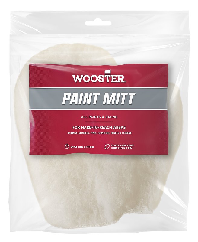 WOOSTER BRUSH Wooster R044 Paint Mitt, Synthetic, White PAINT WOOSTER BRUSH