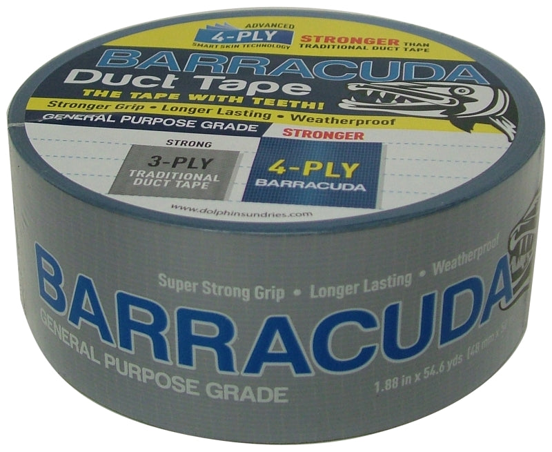 BLUE DOLPHIN Blue Dolphin TP DUCT BARA BLU Duct Tape, 54.6 yd L, 1.88 in W, Blue/Silver PAINT BLUE DOLPHIN