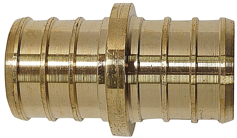 APOLLO Apollo ApolloPEX Series APXC3410PK Coupling, 3/4 in, Barb, PEX-B, Brass, 200 psi Pressure