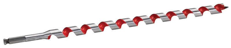 MILWAUKEE Milwaukee 48-13-5870 Ship Auger Bit, 7/8 in Dia, 18 in OAL, Spiral Flute, 7/16 in Dia Shank, Hex Shank