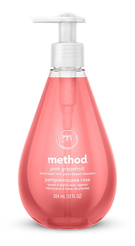 METHOD method 39 Gel Hand Wash, Gel, Pink, Pink Grapefruit, 12 oz Bottle