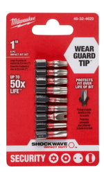 MILWAUKEE Milwaukee 48-32-4620 Security Insert Bit Set, 9-Piece, Steel, Black Phosphate TOOLS MILWAUKEE
