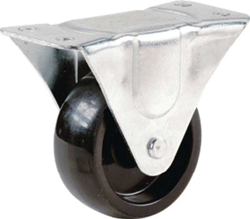 SHEPHERD Shepherd Hardware 9396 Rigid Caster, 2 in Dia Wheel, 3/4 in W Wheel, Polypropylene Wheel, 125 lb