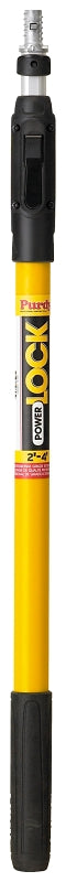PURDY Purdy POWER LOCK 140855624 Extension Pole, 1-5/16 in Dia, 2 to 4 ft L, Aluminum/Fiberglass, Rubber Handle PAINT PURDY