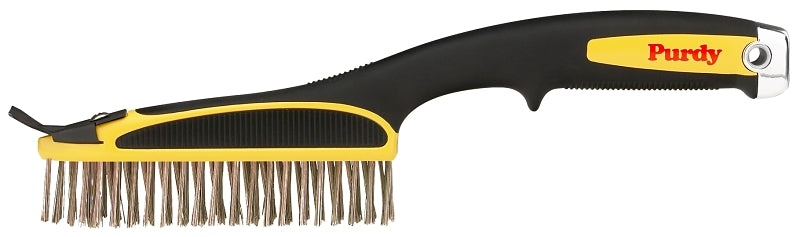 PURDY Purdy 140910200 Long Handle Wire Brush, Stainless Steel Bristle, 14 in OAL, Black