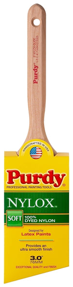 PURDY Purdy 144152230 Paint Brush, 3 in W, Nylon Bristle, Fluted Handle PAINT PURDY