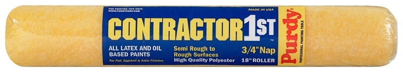 PURDY Purdy 144688184 Roller Cover, 3/4 in Thick Nap, 18 in L, Polyester Cover PAINT PURDY