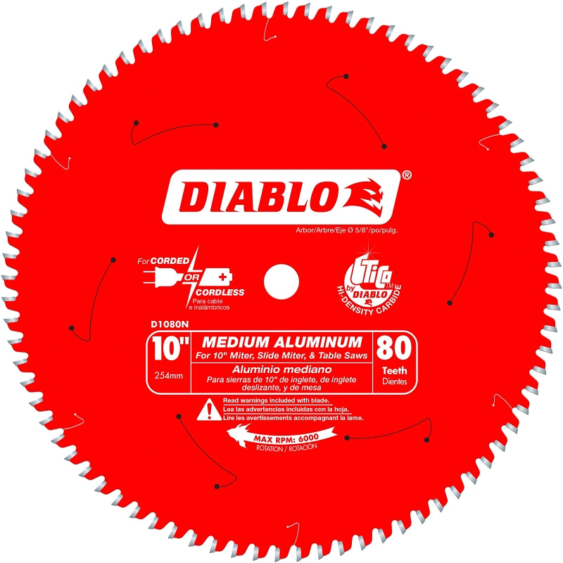 DIABLO BLADE NON-FEROUS PLST 80TX10IN TOOLS DIABLO