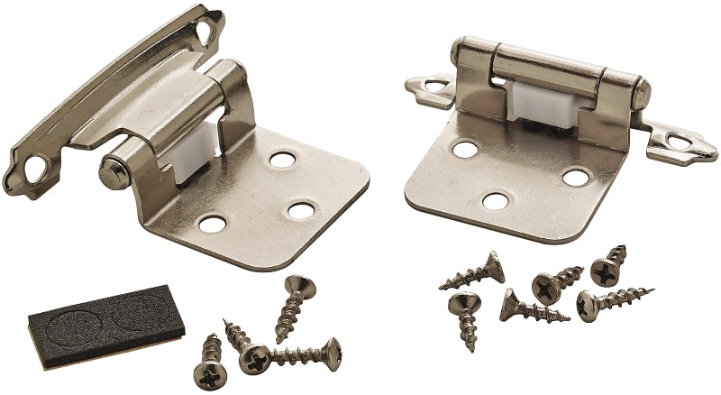 AMEROCK Amerock BPR342926 Cabinet Hinge, 2-3/4 in L x 1-3/4 in W, Steel, Polished Chrome, 5-Hole, Face Mounting