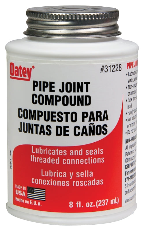 OATEY Oatey 31228 Pipe Joint Compound, 8 fl-oz, Paste, Gray