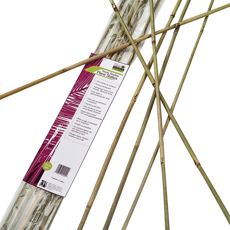 MAT - MIDWEST AIR TECHNOLOGY Gardener's Blue Ribbon BB6N Plant Stake, 6 ft L, Bamboo, Natural
