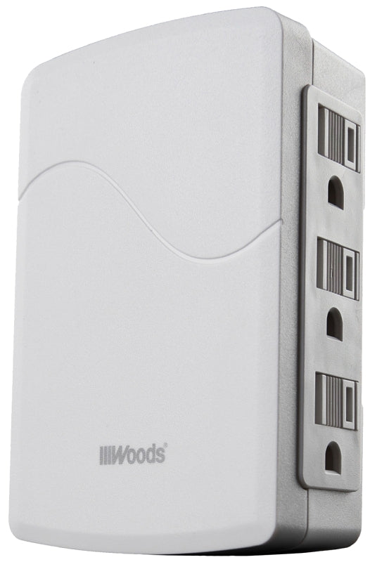 WOODS Woods 41261 Adapter, 6 -Outlet, White