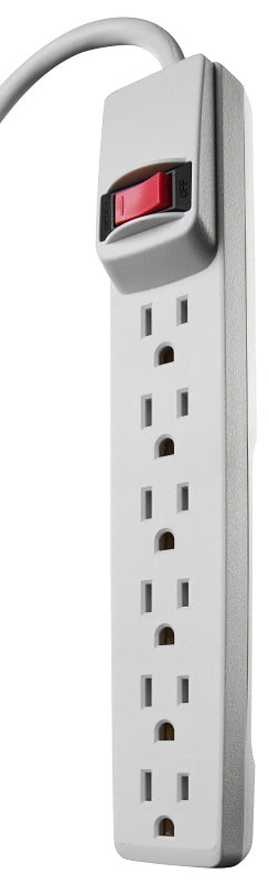 WOODS Woods 41367 Power Strip, 4 ft L Cable, 6 -Socket, 15 A, 120 V, White