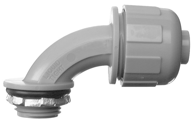 HALEX Halex 97693 Liquidtight Quick-Set Connector, 1 in, 90 deg Angle, PVC/Zinc, Each