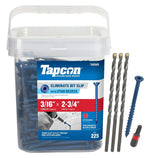 TAPCON Tapcon 28565 Concrete Screw Anchor, T25 Screw, 3/16 in Dia, 2-3/4 in L, Steel, Climaseal, 225/PK HARDWARE & FARM SUPPLIES TAPCON
