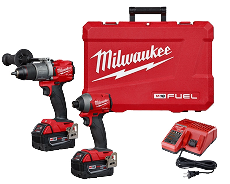 MILWAUKEE Milwaukee 2997-22 Combination Tool Kit, Battery Included, 5 Ah, 18 V, Lithium-Ion, Black/Red