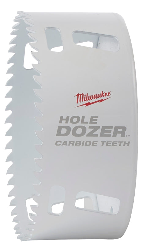 MILWAUKEE Milwaukee Hole Dozer 49-56-0744 Hole Saw, 4-1/4 in Dia, 1.62 in D Cutting, 5/8 in Arbor, 3 TPI, Carbide Cutting Edge TOOLS MILWAUKEE