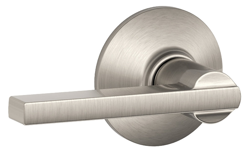 SCHLAGE LOCK Schlage Latitude Series F10VLAT619 Passage Lever, Mechanical Lock, Satin Nickel, Metal, Residential, 2 Grade