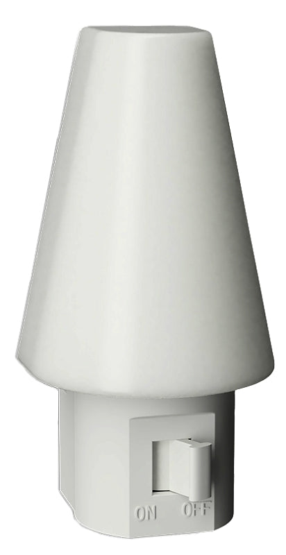 WESTEK AmerTac Tipi Series NL-TIPI-F Night Light, 1.6 in W x 1.45 in D x 3.15 in H Dimensions, White Fixture, 120 V, 0.3 W, 1 ELECTRICAL WESTEK