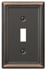 AMERELLE Amerelle Chelsea 149TDB Wallplate, 4-7/8 in L, 3-1/8 in W, 1 -Gang, Steel, Aged Bronze ELECTRICAL AMERELLE