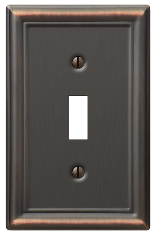 AMERELLE Amerelle Chelsea 149TDB Wallplate, 4-7/8 in L, 3-1/8 in W, 1 -Gang, Steel, Aged Bronze ELECTRICAL AMERELLE