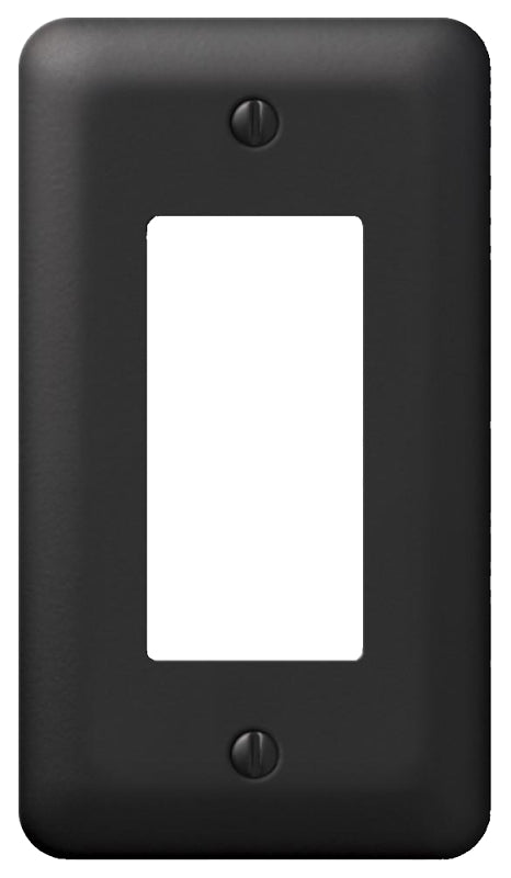 AMERELLE Amerelle Devon Series 935RBK Wallplate, 5 in L, 2-13/16 in W, 1-Gang, Steel, Black ELECTRICAL AMERELLE