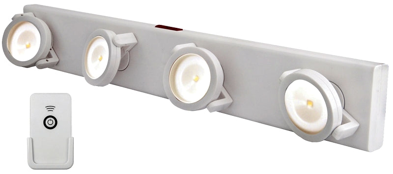 WESTEK Westek LPL704 Under-Cabinet Track Light, 40.85 W, 4 -Lamp, LED Lamp, 75 Lumens, 3000 K Color Temp, Plastic Fixture