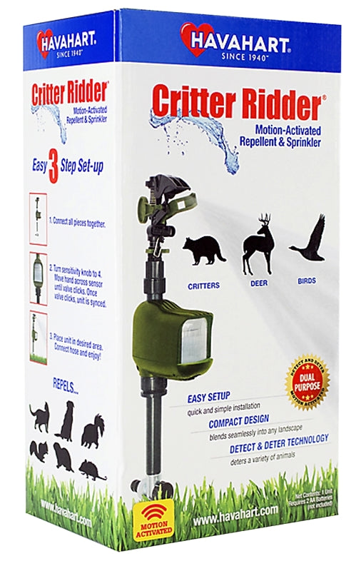 SAFER Havahart Critter Ridder 5277 Animal Repellent and Sprinkler, Motion-Activated, 5.69 in L