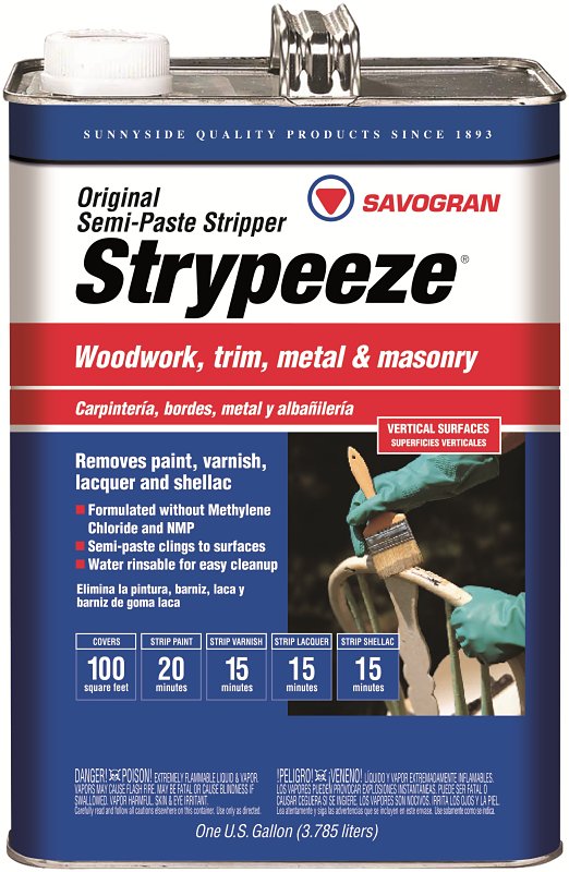 SUNNYSIDE Savogran 01233 Paint/Varnish Remover, Orange, 1 gal, Liquid, Aromatic