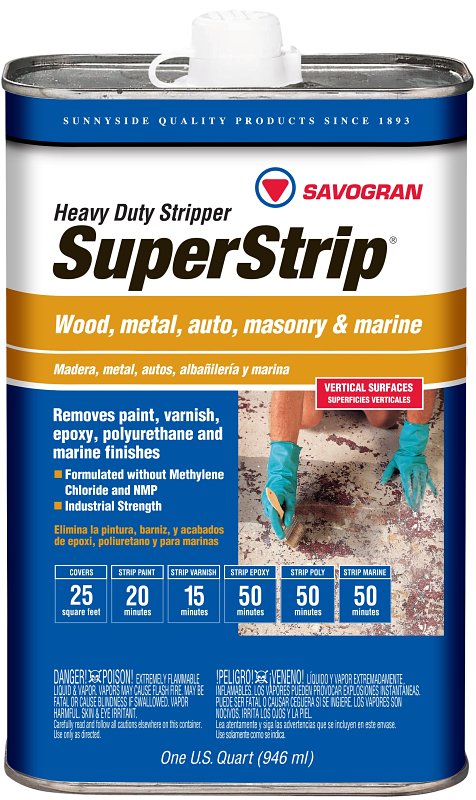 SUNNYSIDE Savogran 01252 Paint/Varnish Remover, 1 qt, Liquid, Aromatic