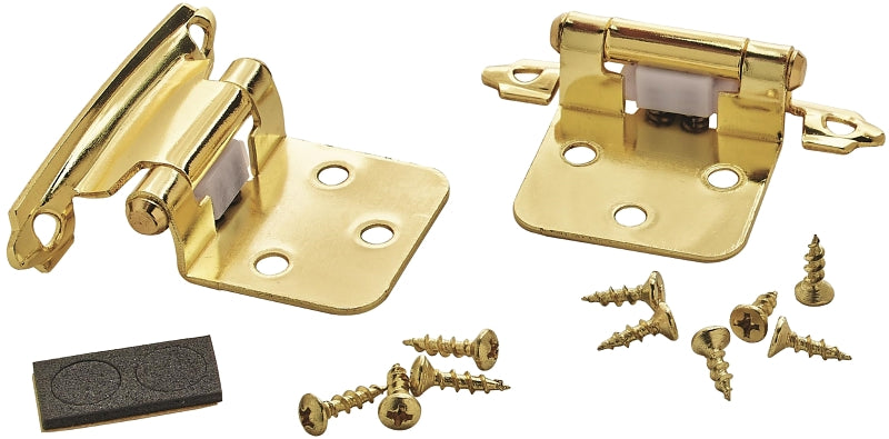 AMEROCK Amerock BP34293/BPR34293 Cabinet Hinge, Polished Brass, 2-3/4 in L x 1-3/4 in W