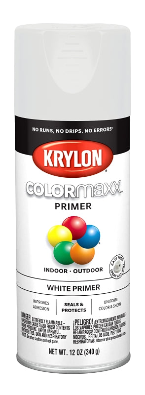 KRYLON Krylon COLORmaxx K05584007 Primer, White, 12 oz PAINT KRYLON
