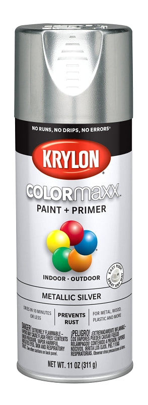 KRYLON Krylon K05590007 Enamel Spray Paint, Metallic, Silver, 12 oz, Can PAINT KRYLON