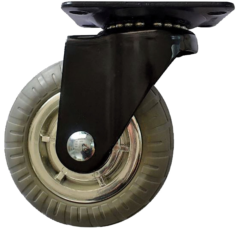 SHEPHERD Shepherd Hardware 6270 Swivel Caster, 5 in Dia Wheel, Rubber Wheel, Chrome, 264 lb HARDWARE & FARM SUPPLIES SHEPHERD