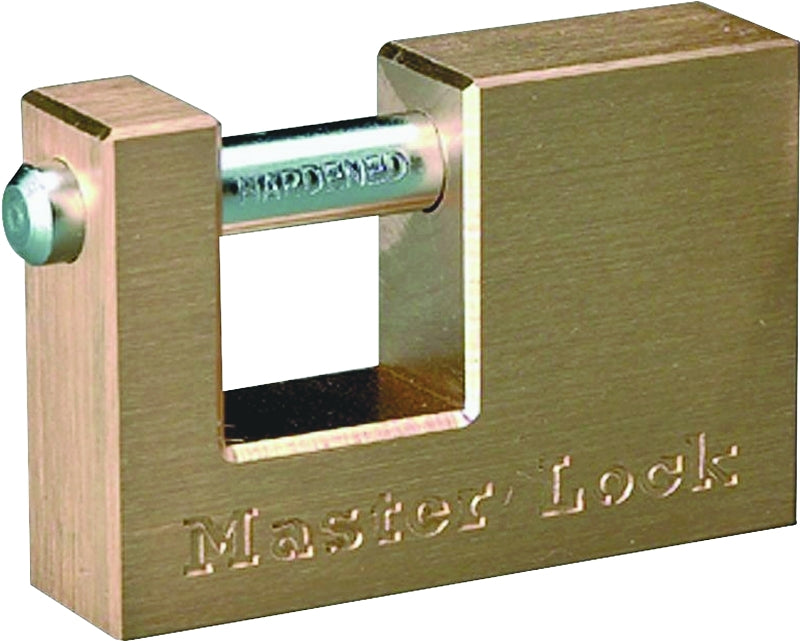 MASTER LOCK Master Lock 605DAT Coupler Latch Lock with Shackle, Keyed Lock, 3/4 in Dia Shackle, Brass AUTOMOTIVE MASTER LOCK