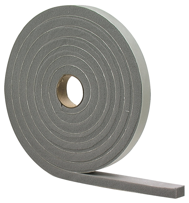M-D M-D 02311 Foam Tape, 3/4 in W, 10 ft L, 1/2 in Thick, PVC, Gray
