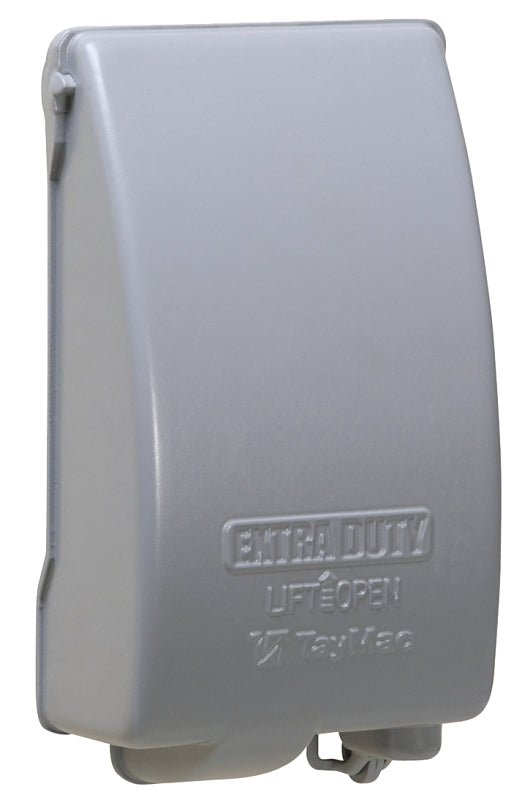 BELL OUTDOOR Bell Outdoor MX4280S Electrical Box Cover, 3-1/2 in L, 3.595 in W, 1-Gang, Metal, Gray