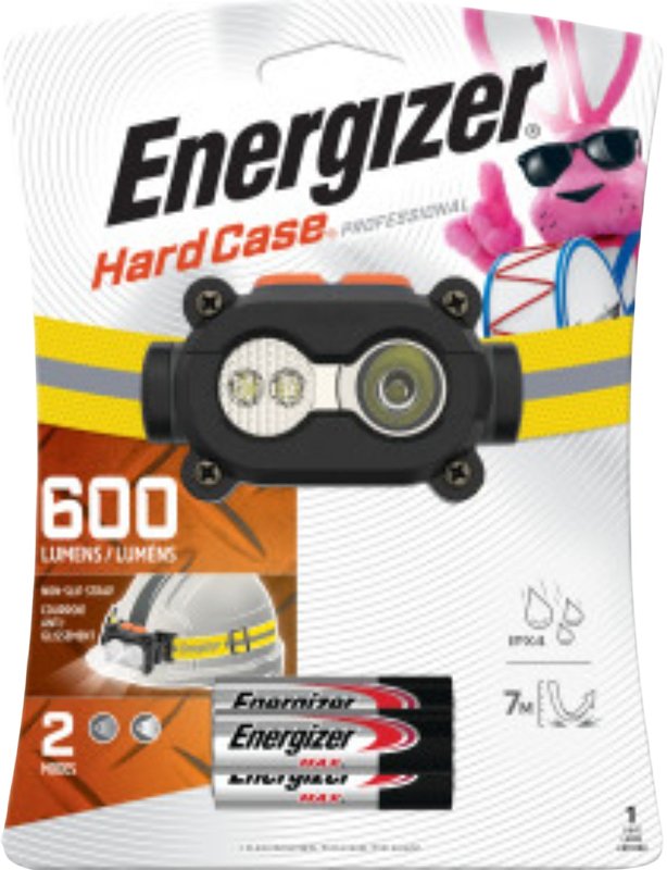 ENERGIZER BATTERY Energizer TUFHD31PE Headlight, AAA Battery, Alkaline Battery, LED Lamp, 325 Lumens, 100 m Beam Distance, 6.5 hr Run Time